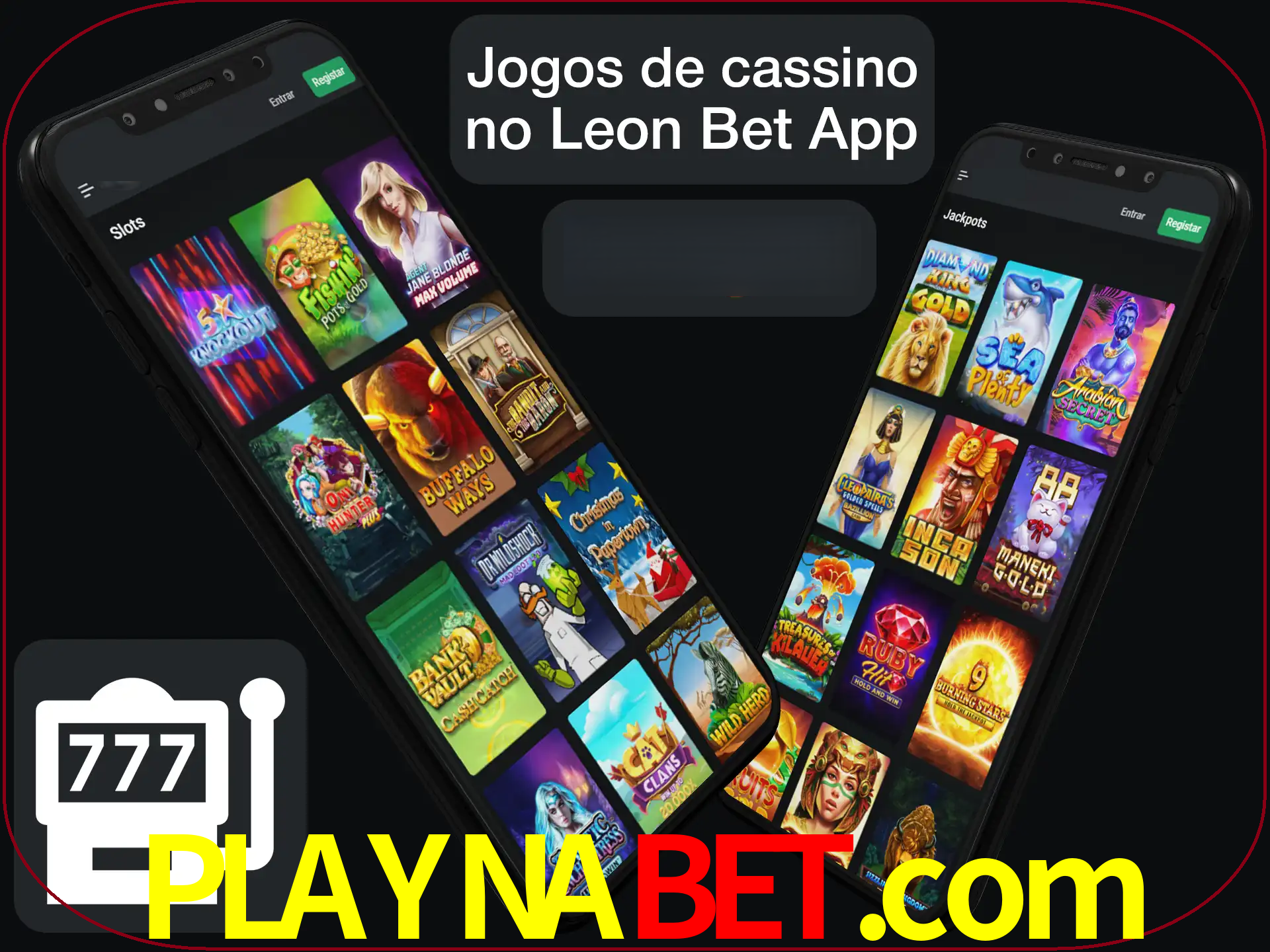 Escolha quais jogos de cassino jogar no app.