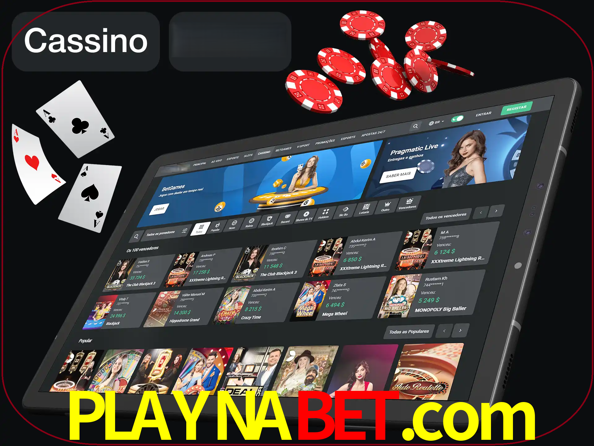 Jogue vários jogos de cassino em nosso cassino.