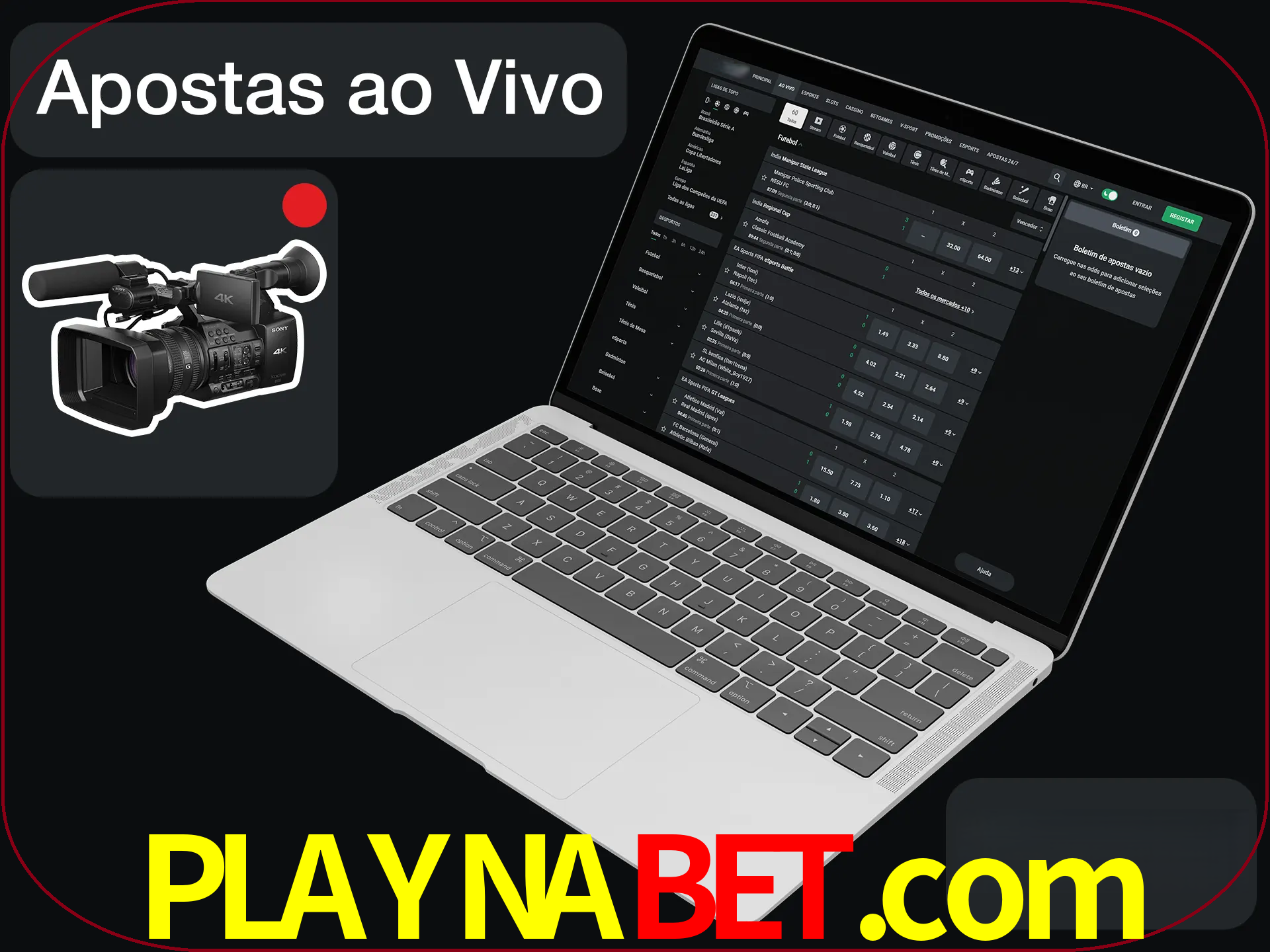 Aposte em formato ao vivo em nosso site.