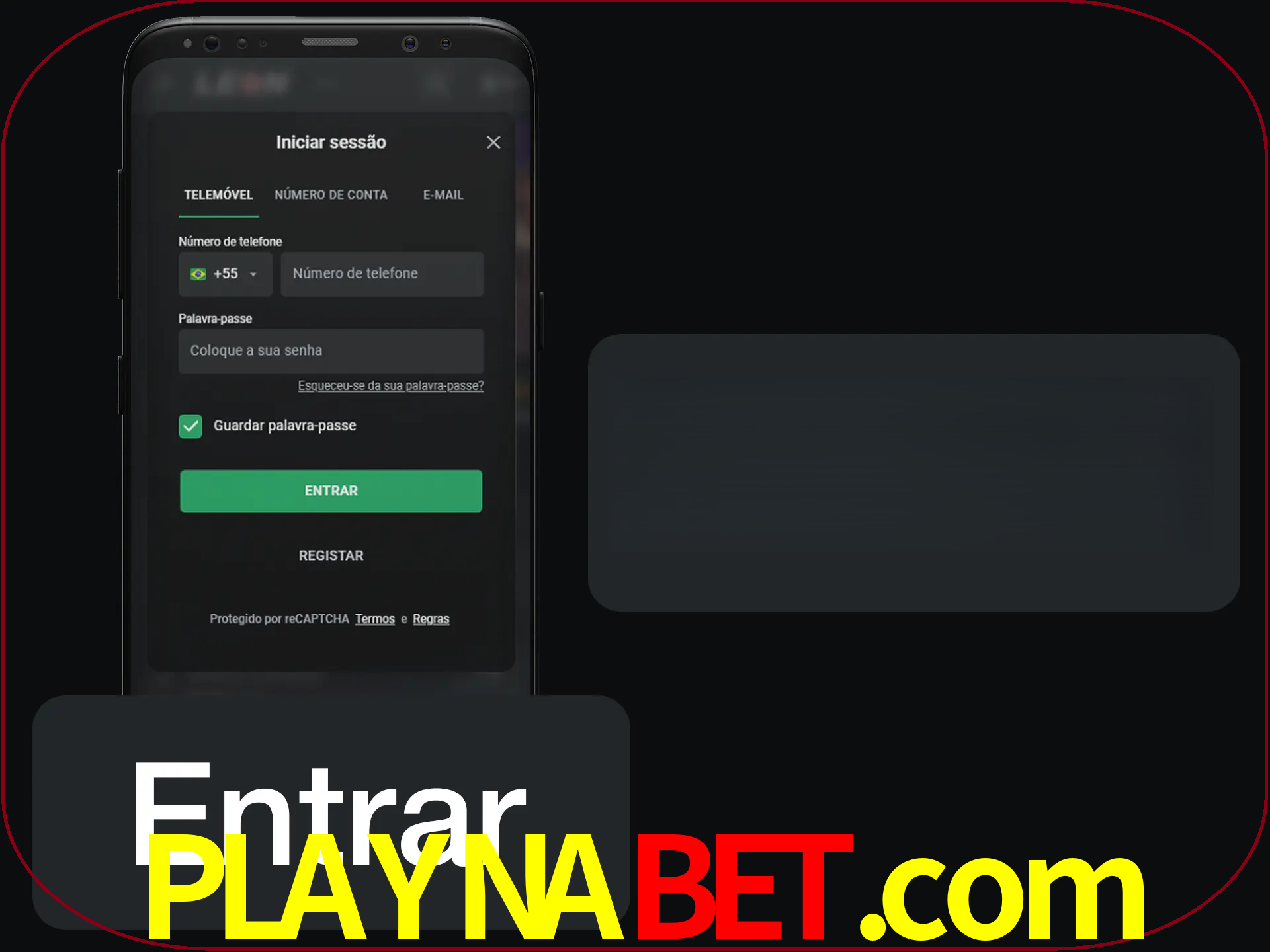 Faça o login para começar a apostar e jogar no cassino.