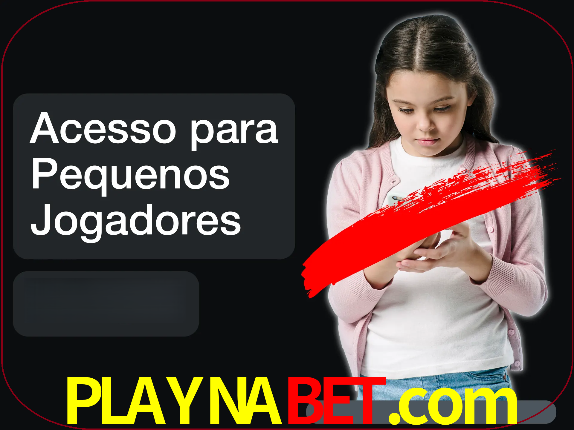 As crianças não podem jogar jogos de cassino.